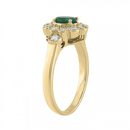 Anillo fancy en oro amarillo de 14k
