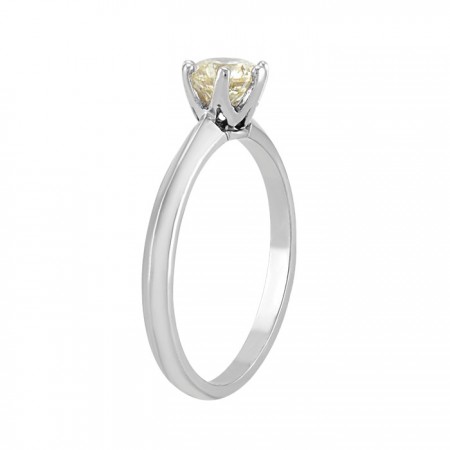 Solitario en oro blanco de 0.46 ct
