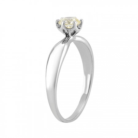 Anillo solitario en oro blanco 0.42 ct