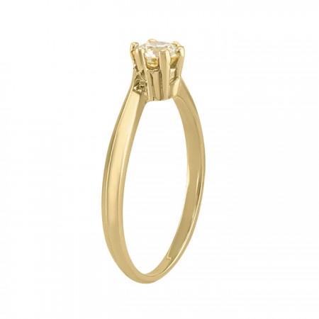 Solitaire diamond ring in 14k
