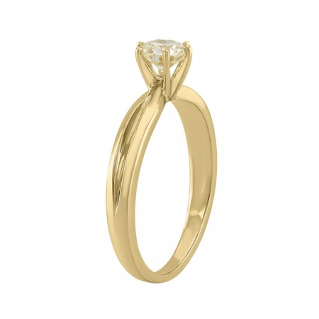 Anillo solitario en oro amarillo de 0.38 ct