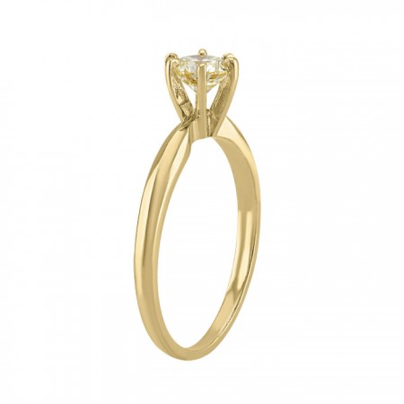 Anillo solitario en oro amarillo 0.39 ct