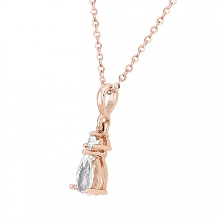 Morganite pendant in 14k