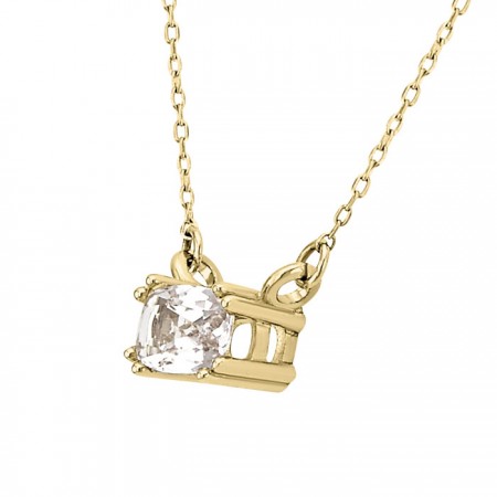 Morganite stone pendant in 14K