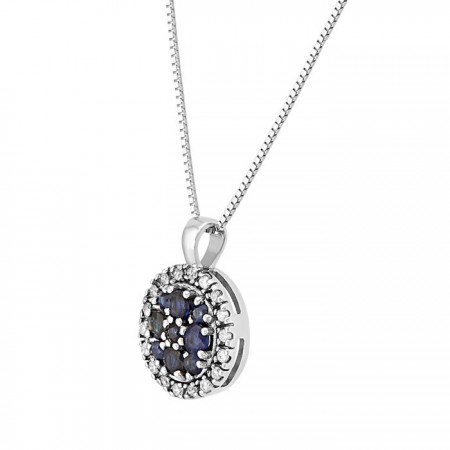 Sapphire necklace in 14k