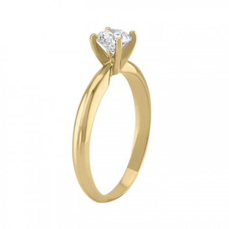 Anillo solitario en oro amarillo con 0.54 ct