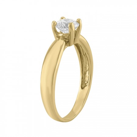 Solitaire diamond ring 14K