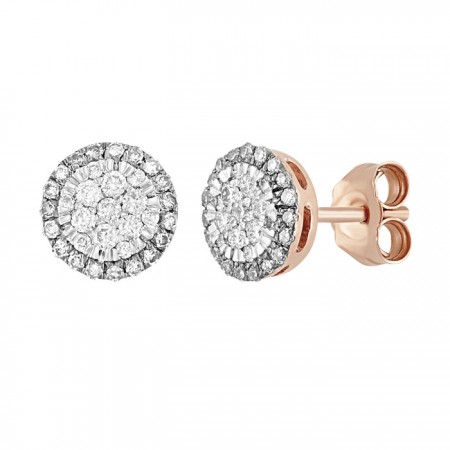 Black diamonds earrings in 14k